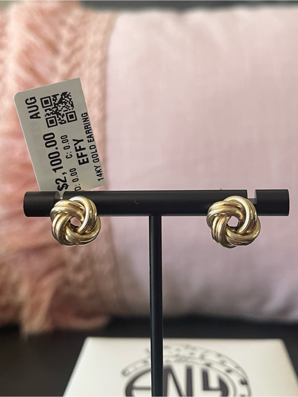 Effy 14K Yellow Gold Love Knot Stud Earrings